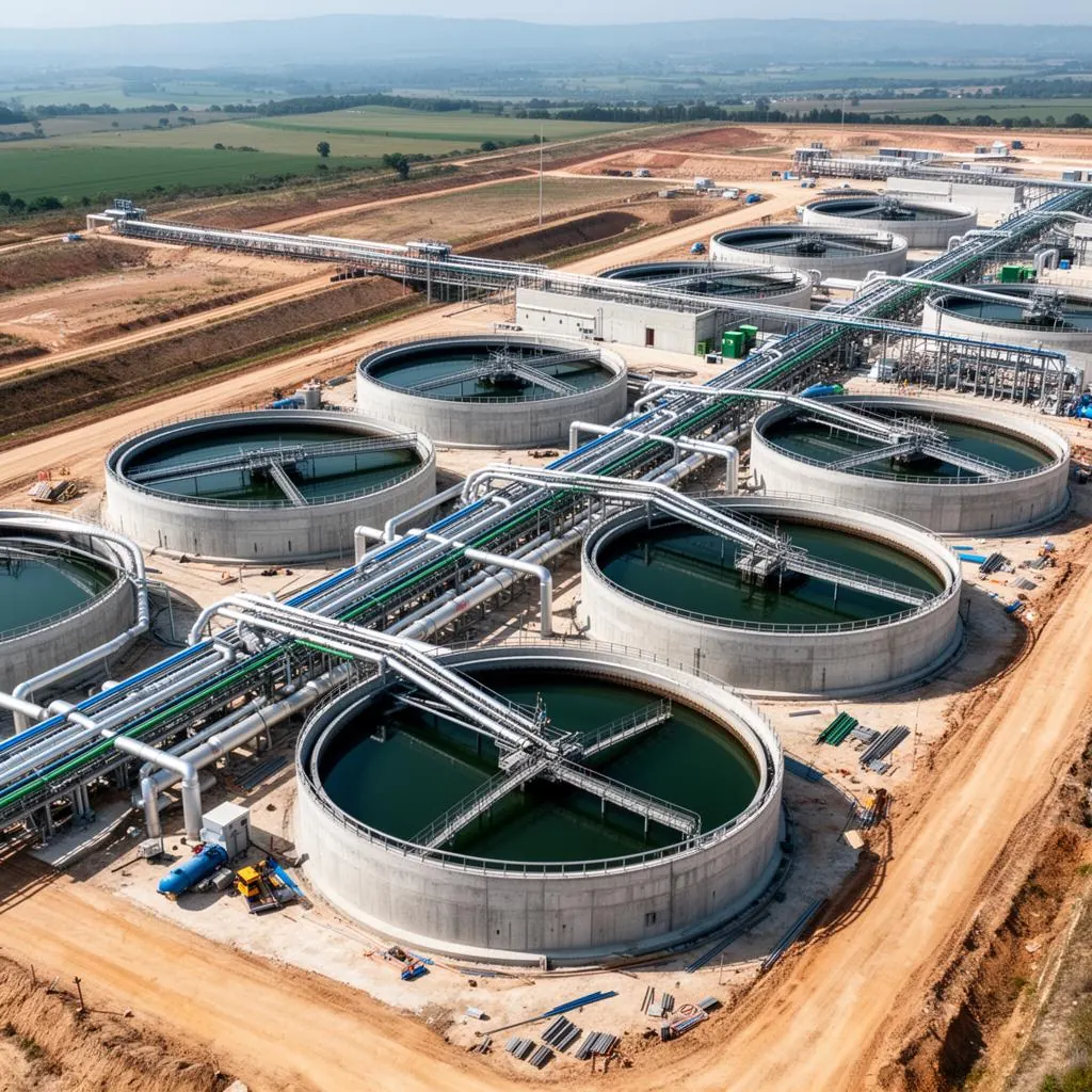 Estação de tratamento e saneamento